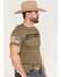 Image #2 - Grunt Style Men's Patriot Short Sleeve Graphic T-Shirt, Olive, hi-res