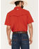 Image #4 - RANK 45&reg; Men's RODEOTEK&trade; 2.0 Ridge Solid Short Sleeve Pearl Snap Western Shirt, Red, hi-res