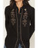 Image #3 - Rock & Roll Denim Women's Boot Stitch Collared Top Long Sleeve Snap Western Shirt, Black, hi-res