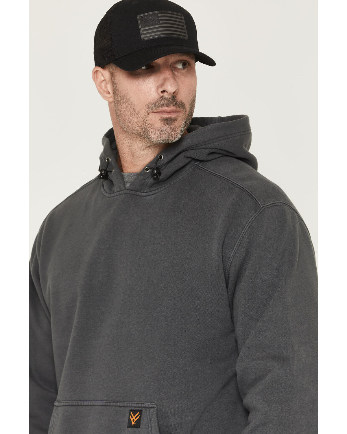 Image #3 - Hawx Men's Graphic Hooded Sweatshirt, Charcoal, hi-res