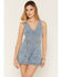 Image #1 - Cleo + Wolf Women's Light Wash Sleeveless Belted Denim Romper, Light Wash, hi-res
