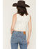 Image #4 - Ashley Women's Tree Camo Print Denim Vest, Ivory, hi-res