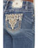 Image #2 - Miss Me Women's Medium Wash Mid Rise Geo Pocket 32" Bootcut Stretch Denim Jeans, Medium Wash, hi-res