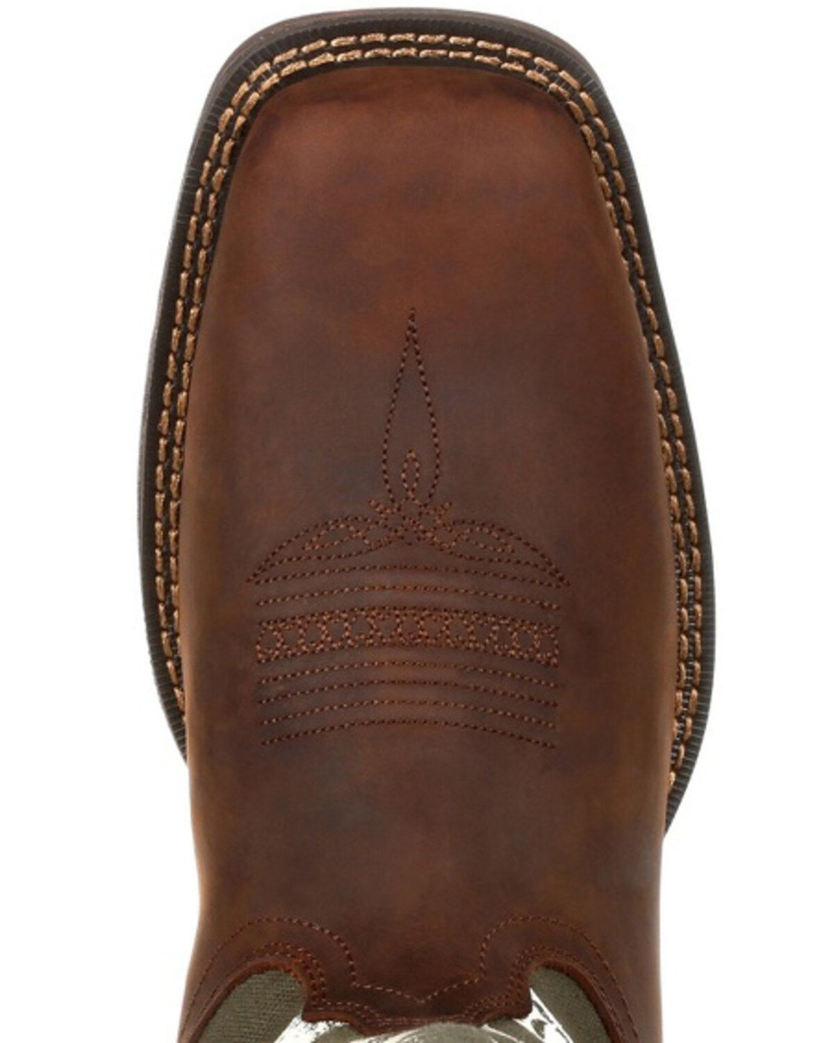 Image #6 - Durango Men's USA Western Performance Boots - Square Toe, Brown, hi-res
