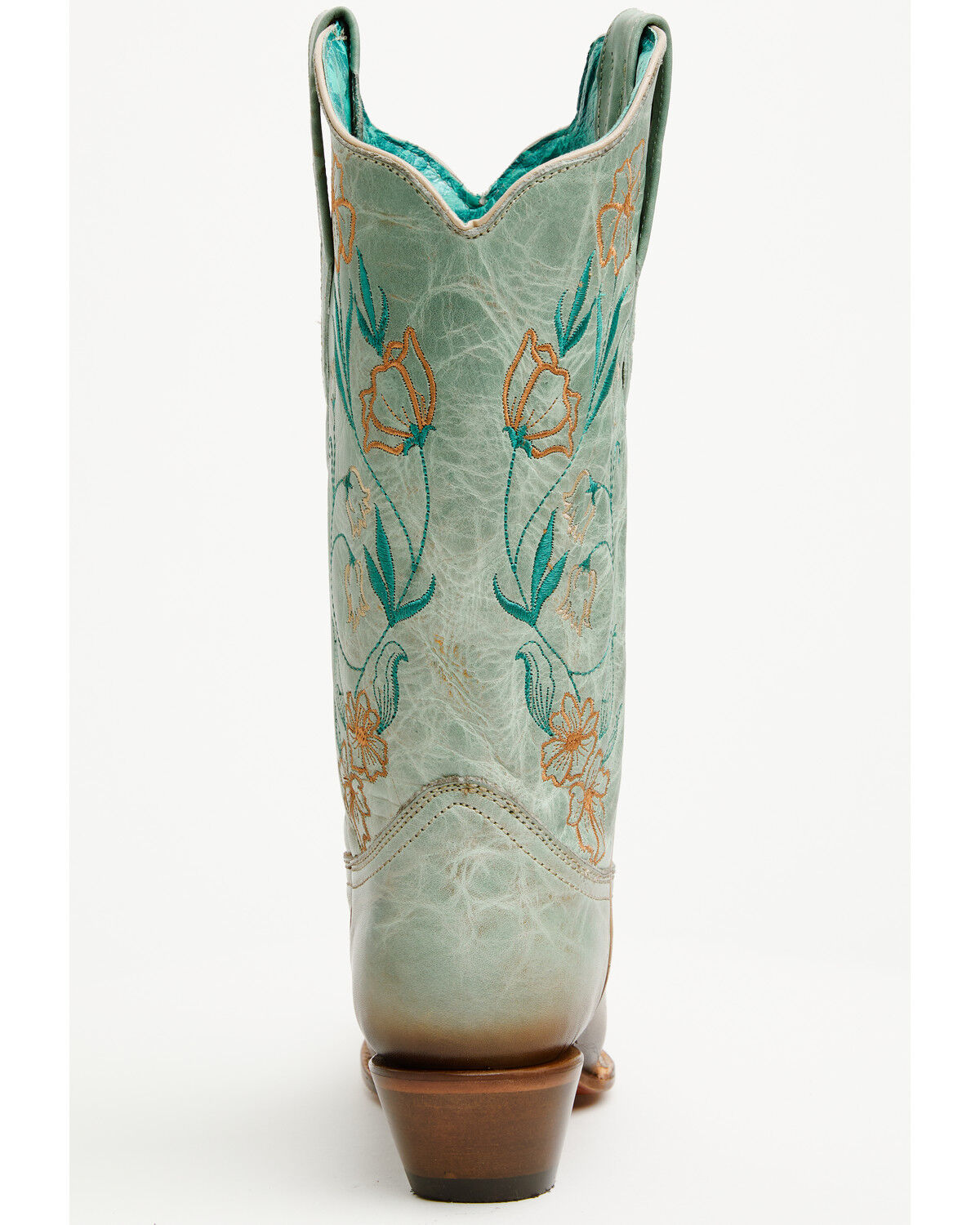 Image #5 - Corral Women's Floral Embroidered Tall Western Boots - Snit Toe, Mint, hi-res