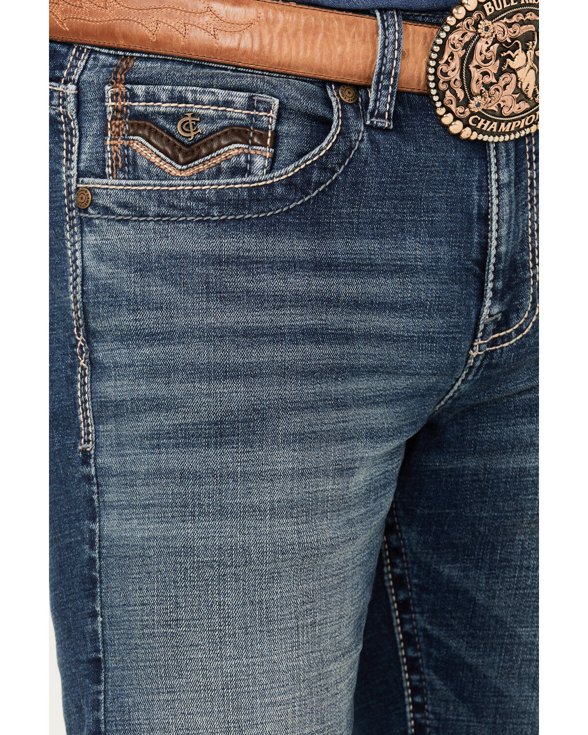 Image #2 - Cody James Men's Sundance Wash Jackson Slim Straight Stretch Denim Jeans, Medium Wash, hi-res