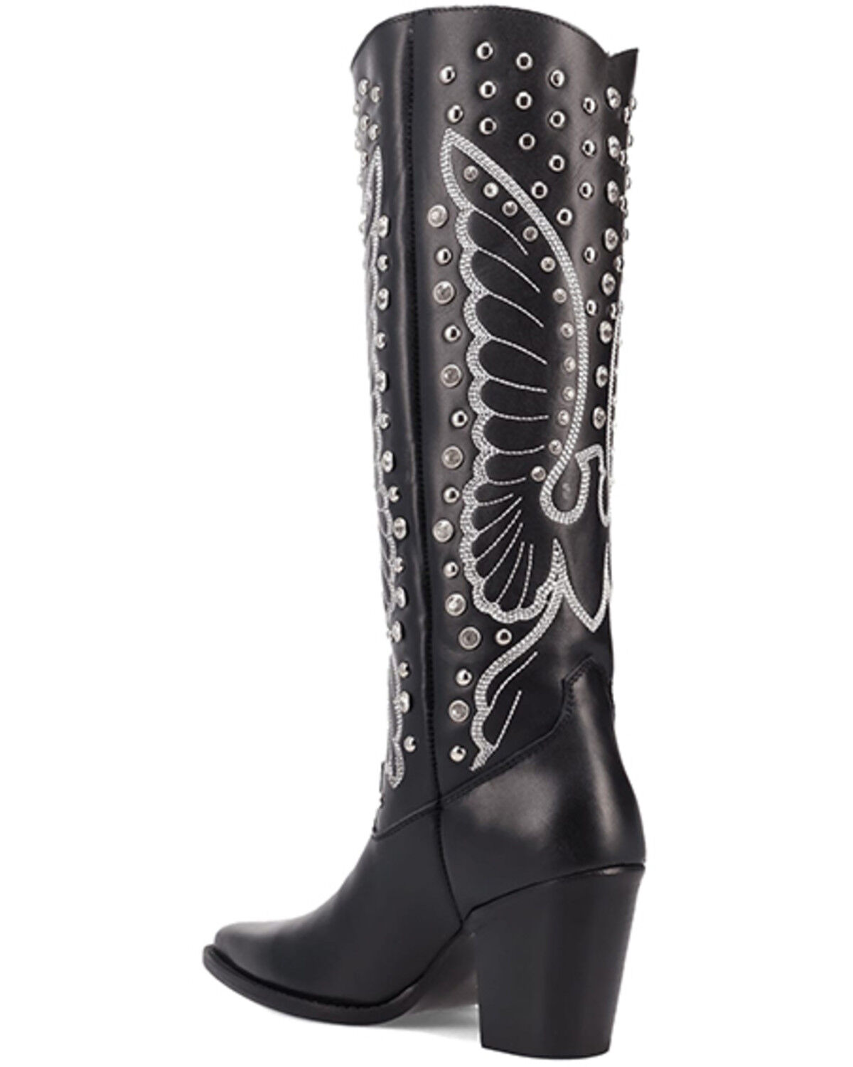 Image #5 - Dingo Women's Diamonds Forever Tall Western Boots - Round Toe, Black, hi-res