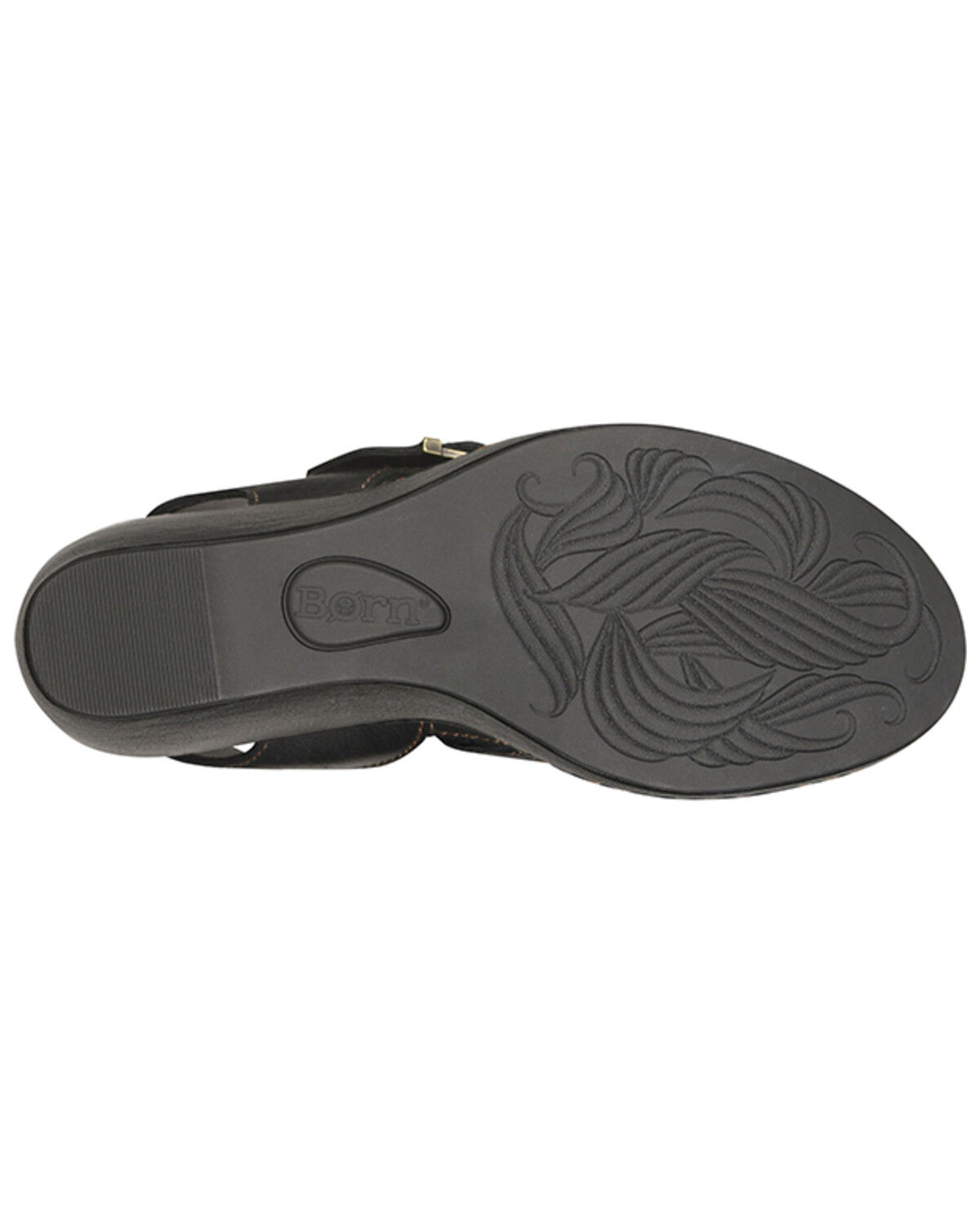 Image #7 - Born Women's Sapphire Wedge Sandals, Black, hi-res