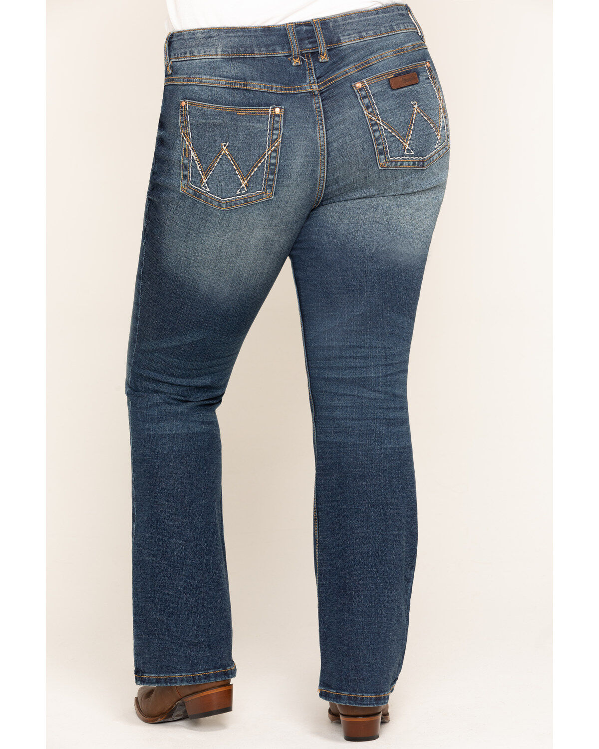 Wrangler Retro Women's Dark Mae Bootcut Jeans - Plus, Blue, hi-res