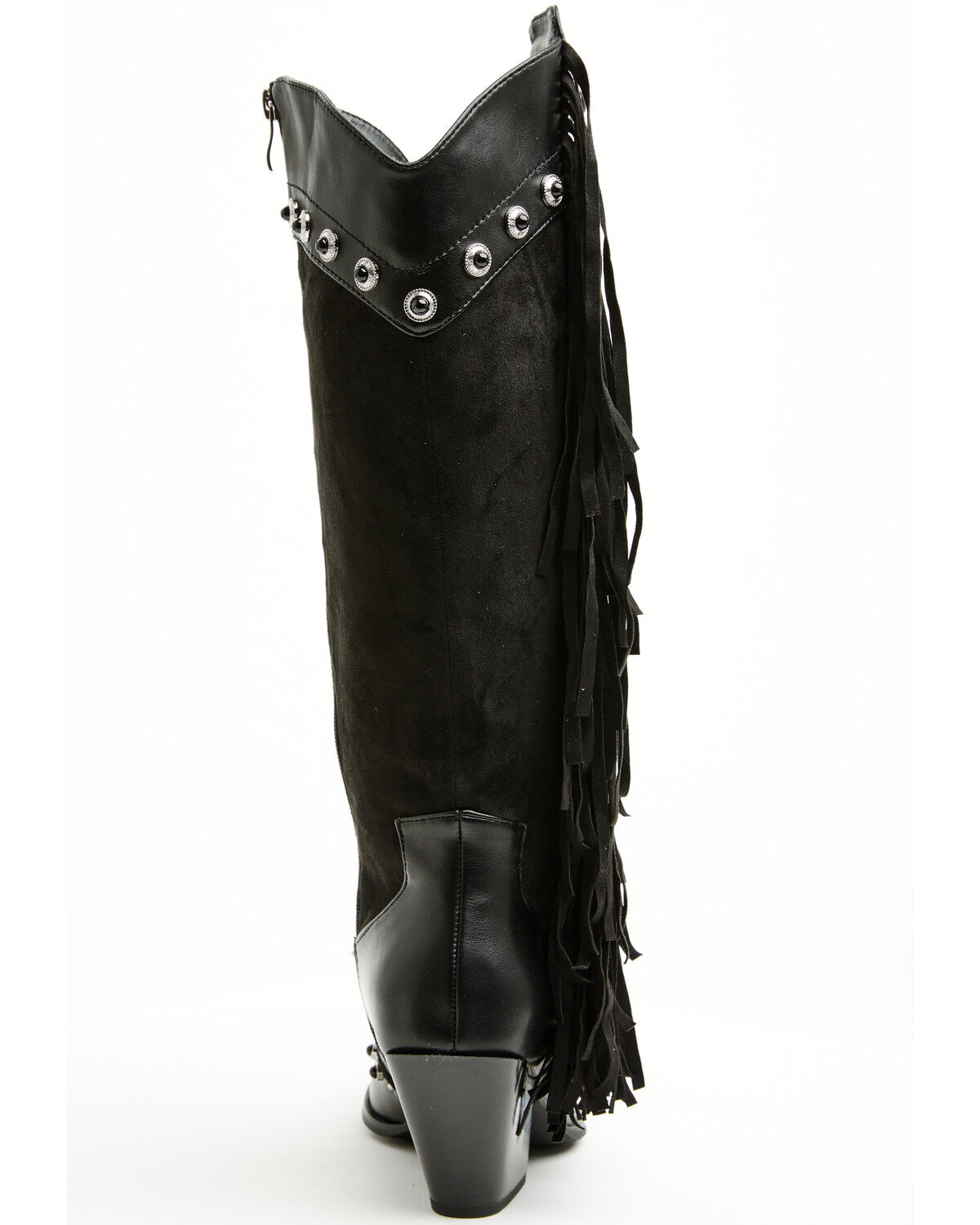 Image #5 - Azalea Wang Women's Pelagius Tall Fringe Western Boots - Round Toe, Black, hi-res