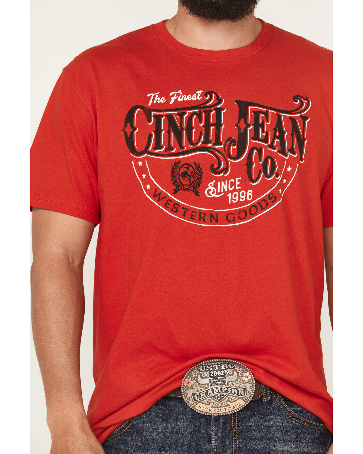 Image #3 - Cinch Men's Cinch Jean Short Sleeve Graphic T-Shirt, Red, hi-res