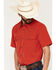 Image #2 - RANK 45&reg; Men's RODEOTEK&trade; 2.0 Ridge Solid Short Sleeve Pearl Snap Western Shirt, Red, hi-res