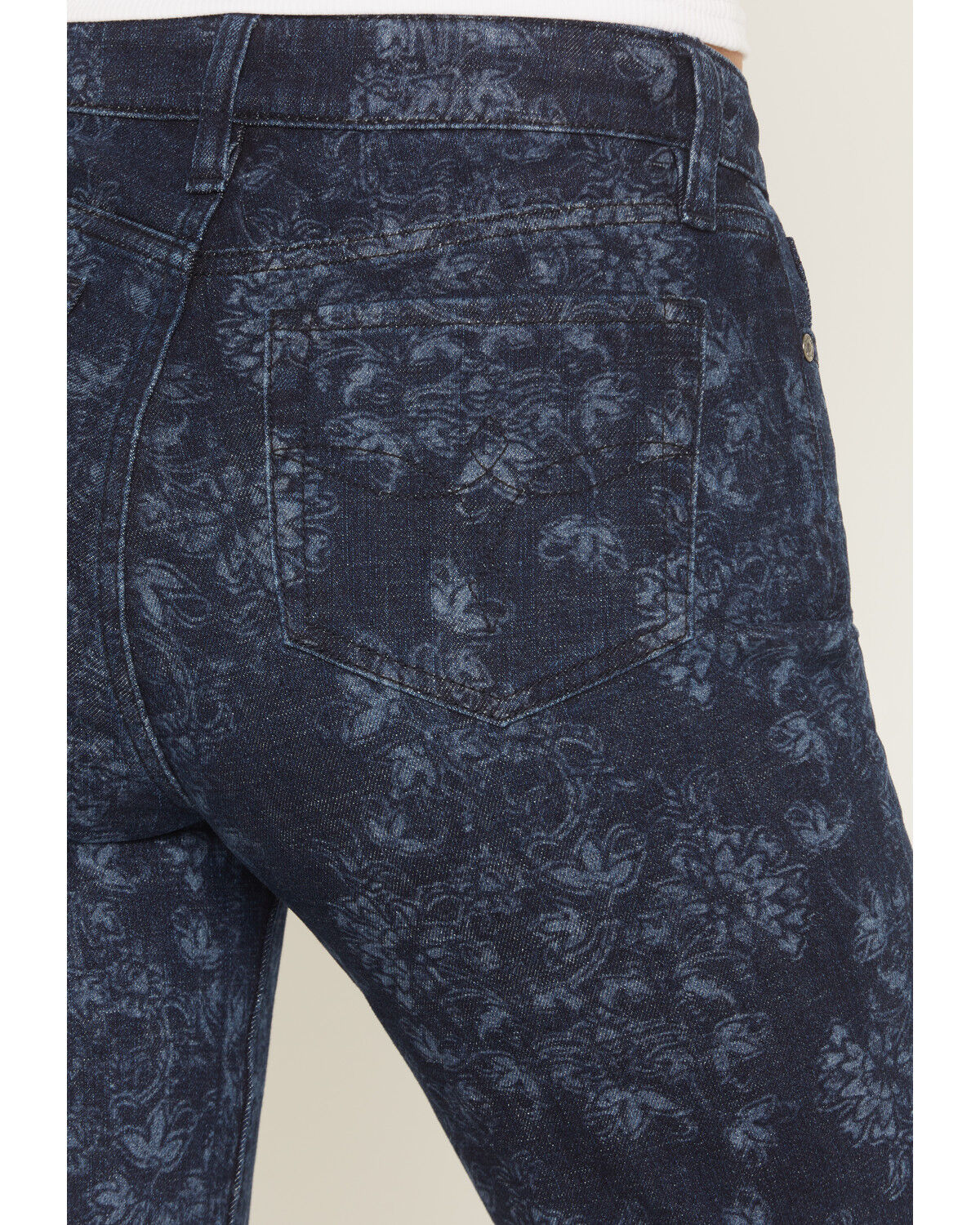 Image #5 - Shyanne Women's Lu Dark Wash Serena High Rise Slim Wide Leg Comfort Stretch Denim Jeans, Dark Wash, hi-res