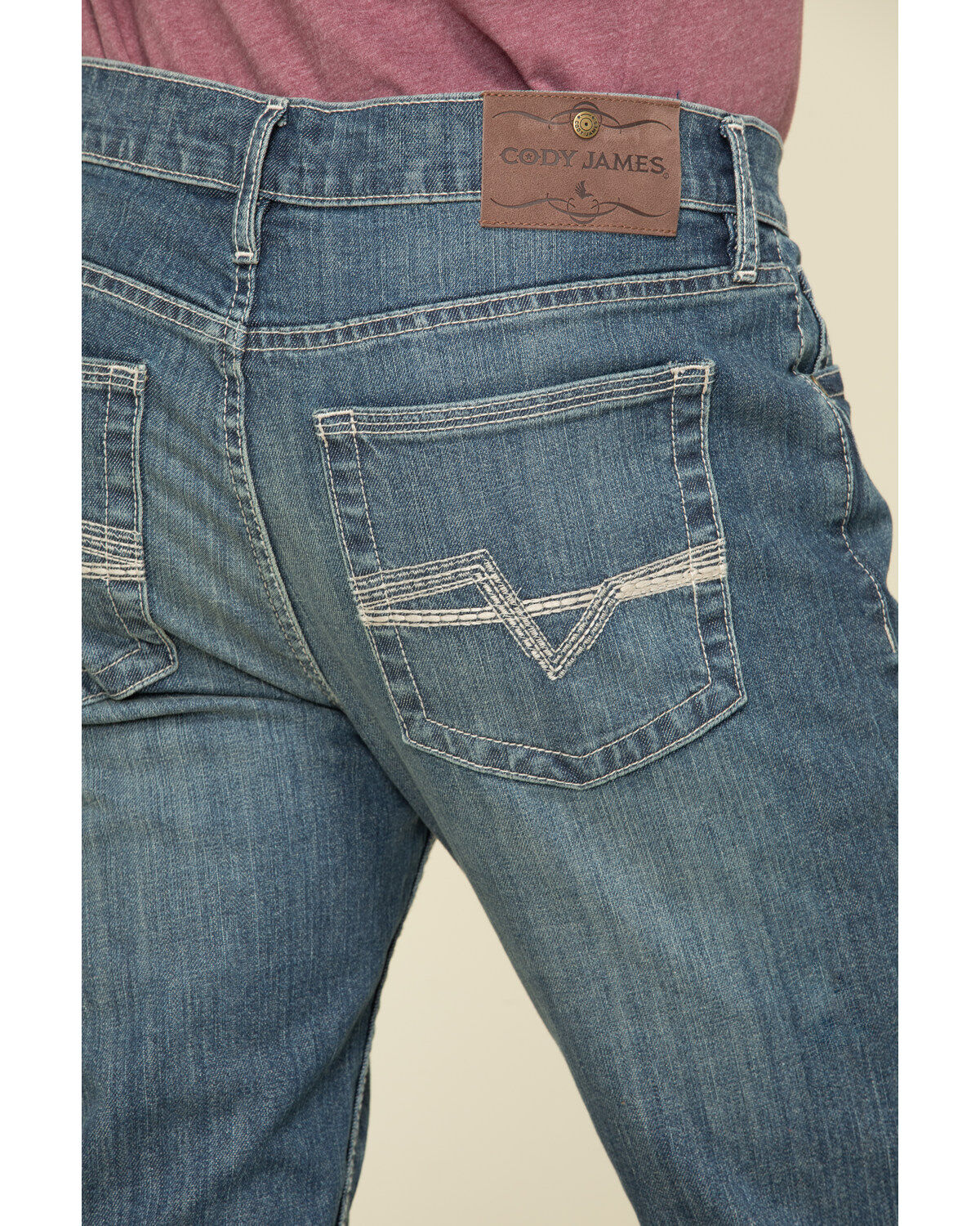 Image #4 - Cody James Men's Stone Cold Wash Jackson Slim Straight Stretch Denim Jeans, Blue, hi-res