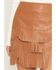 Image #3 - Idyllwind Women's Irene Fringe Faux Leather Skirt, Caramel, hi-res