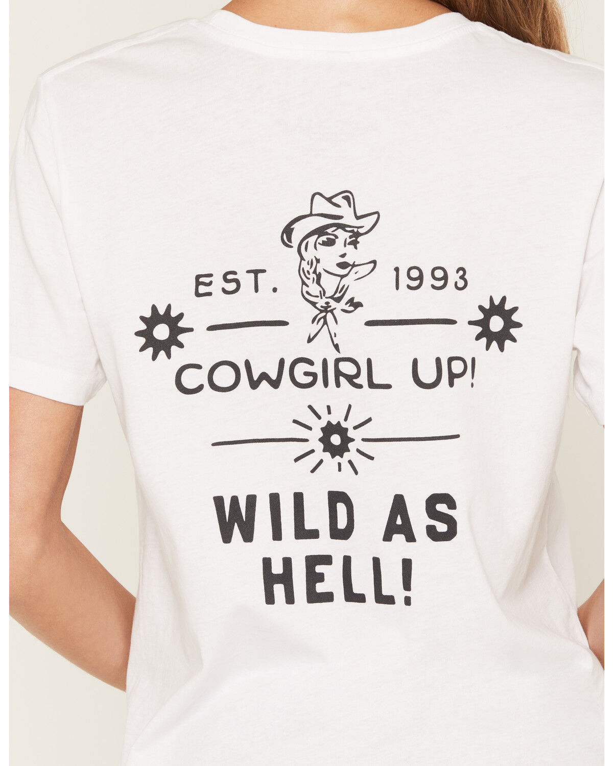 Image #4 - Cowgirl Up Women's Cowgirl State Of Mind Short Sleeve Graphic Tee, White, hi-res