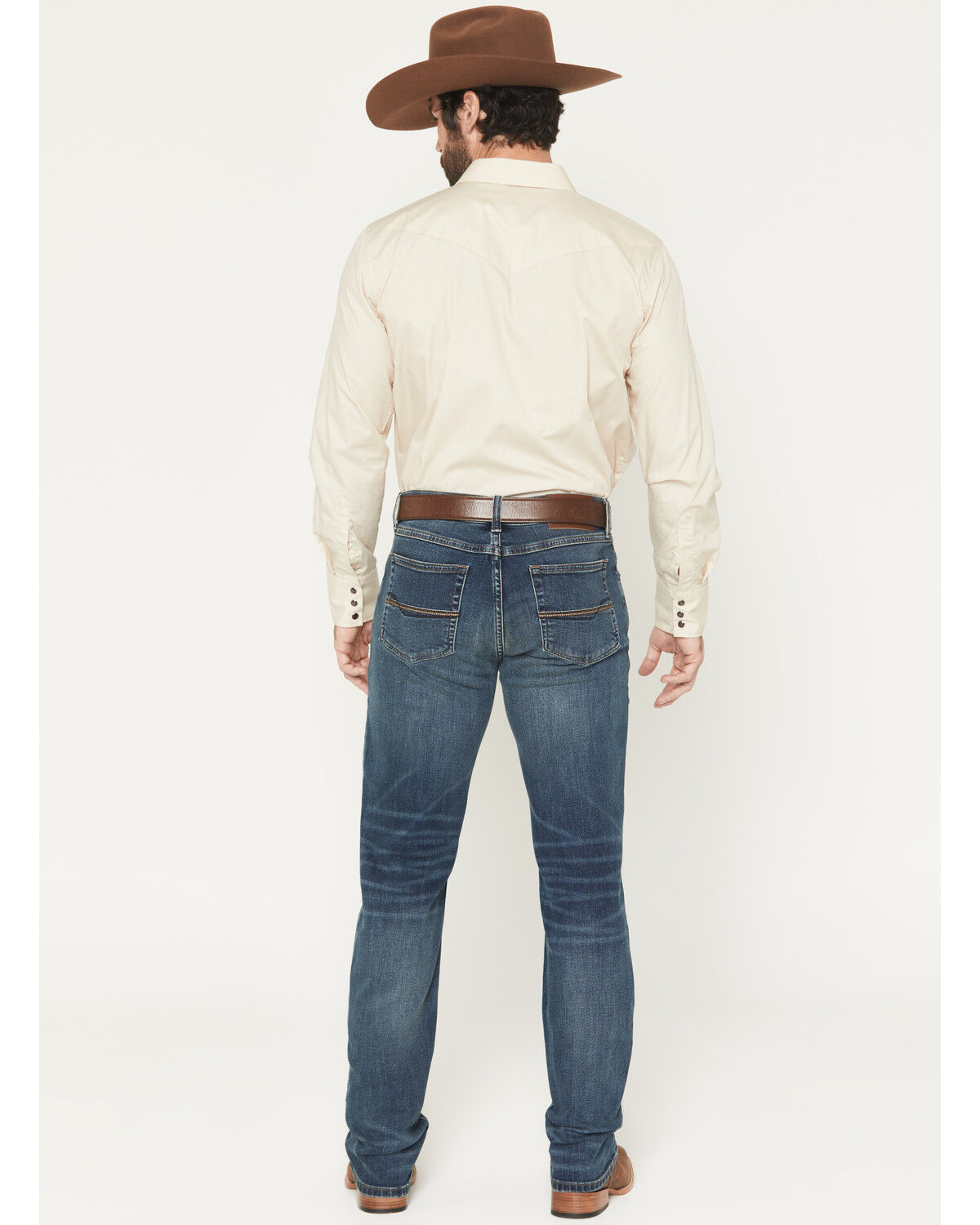 Image #3 - RANK 45&reg; Men's Rider-Flex Brooks Wash Ambush Slim Straight Performance 2-Way Stretch Denim Jeans, Dark Wash, hi-res
