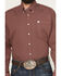 Image #3 - Cinch Men's Micro Geo Print Long Sleeve Button-Down Western Shirt, Red, hi-res