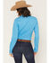 Image #4 - Cinch Women's Tonal Medallion Print Long Sleeve Button-Down Western Shirt, Blue, hi-res