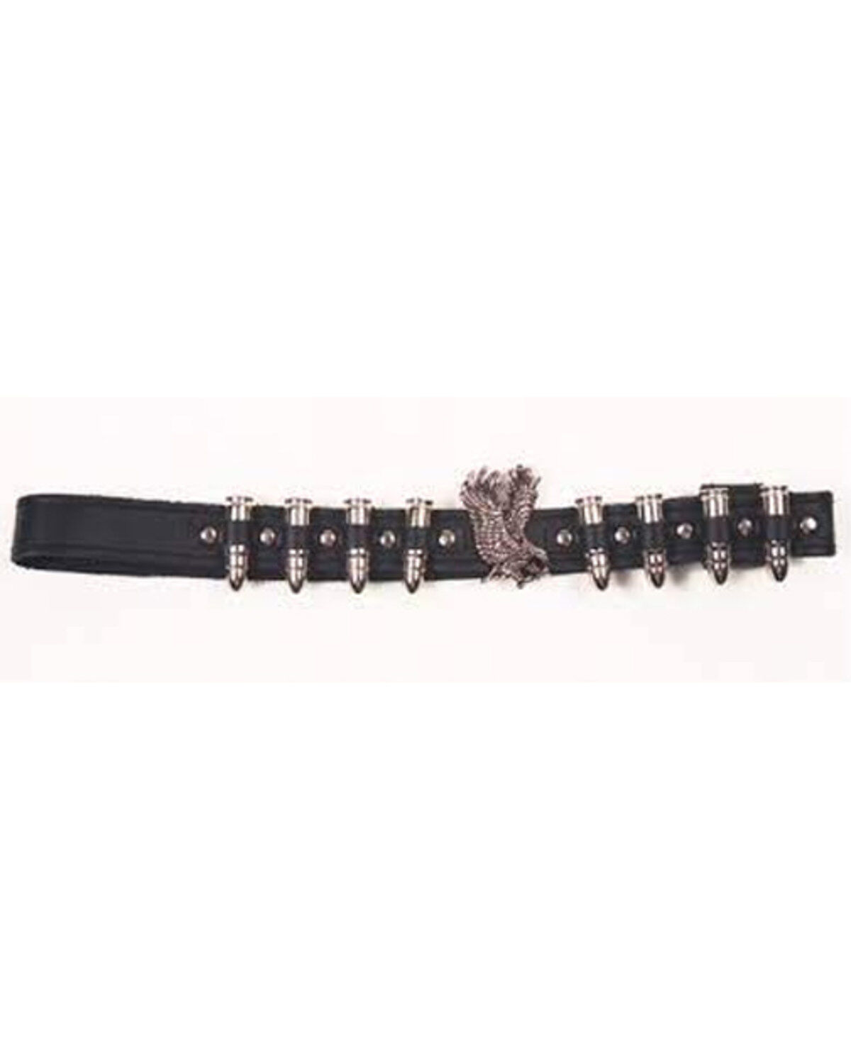 Almax Eagle And Bullets Leather Hat Band, Black, hi-res