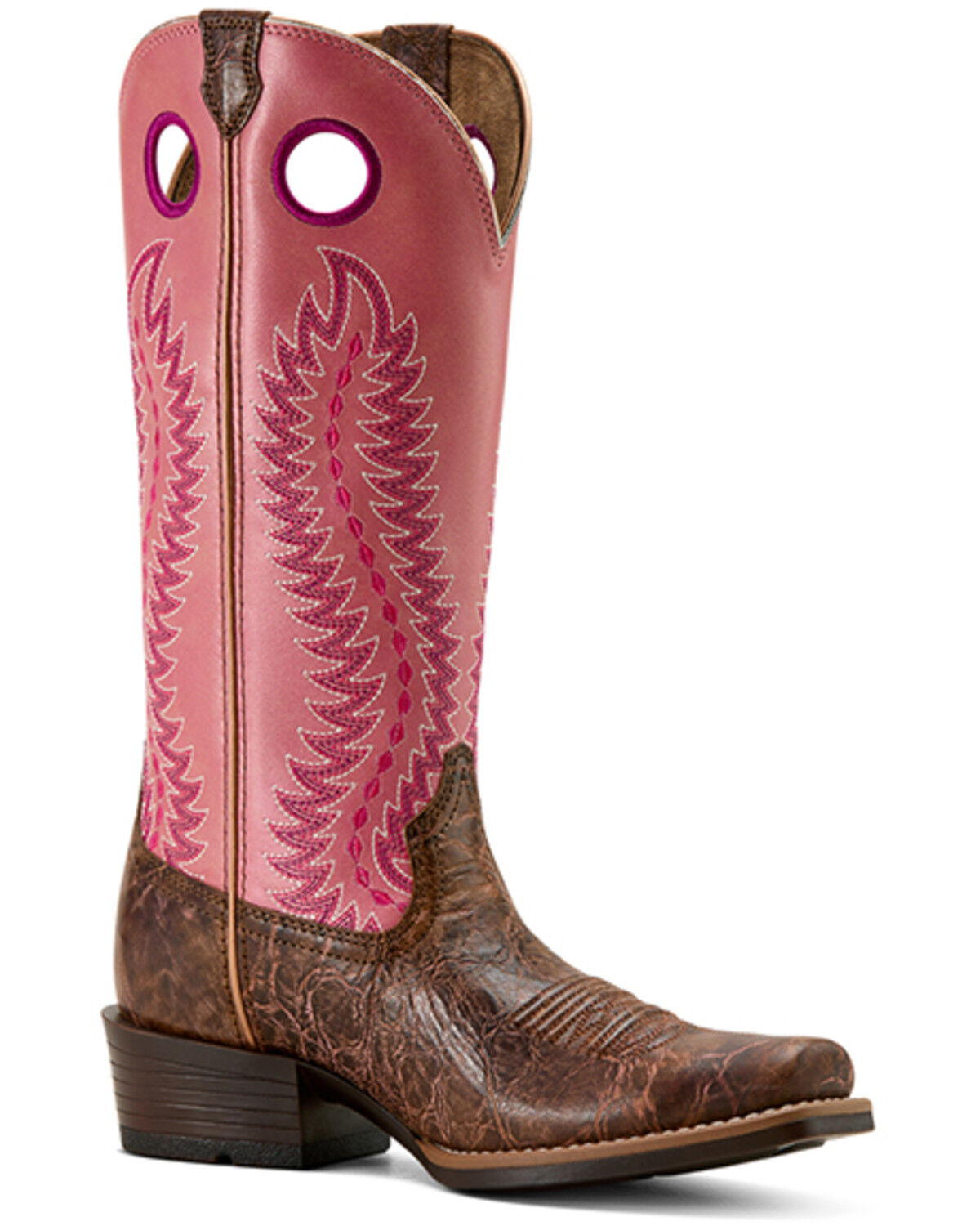 Ariat Women's Junction Performance Western Boots - Square Toe, Pink, hi-res