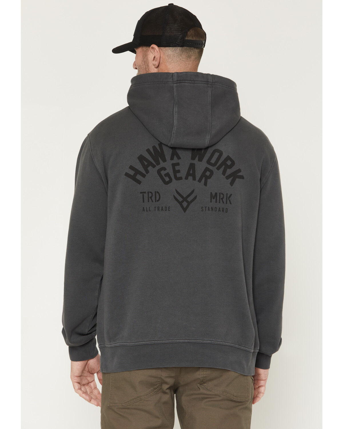 Image #1 - Hawx Men's Graphic Hooded Sweatshirt, Charcoal, hi-res