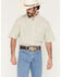 Image #1 - George Strait by Wrangler Men's Plaid Print Short Sleeve Button-Down Stretch Western Shirt, White, hi-res