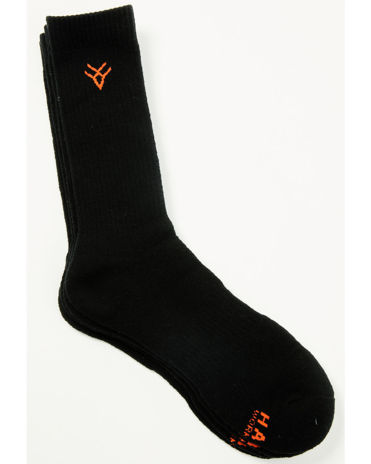 Hawx Men's Crew Wool Socks - 2 Pack, Black, hi-res