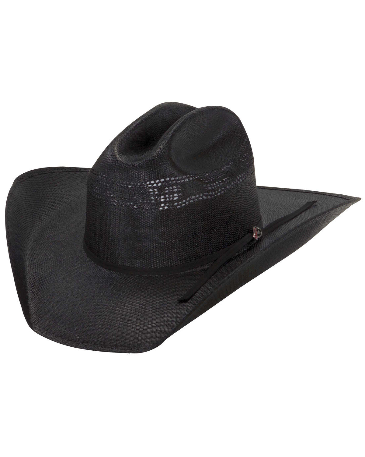 Image #1 - Justin Cutter 20X Straw Cowboy Hat, Black, hi-res