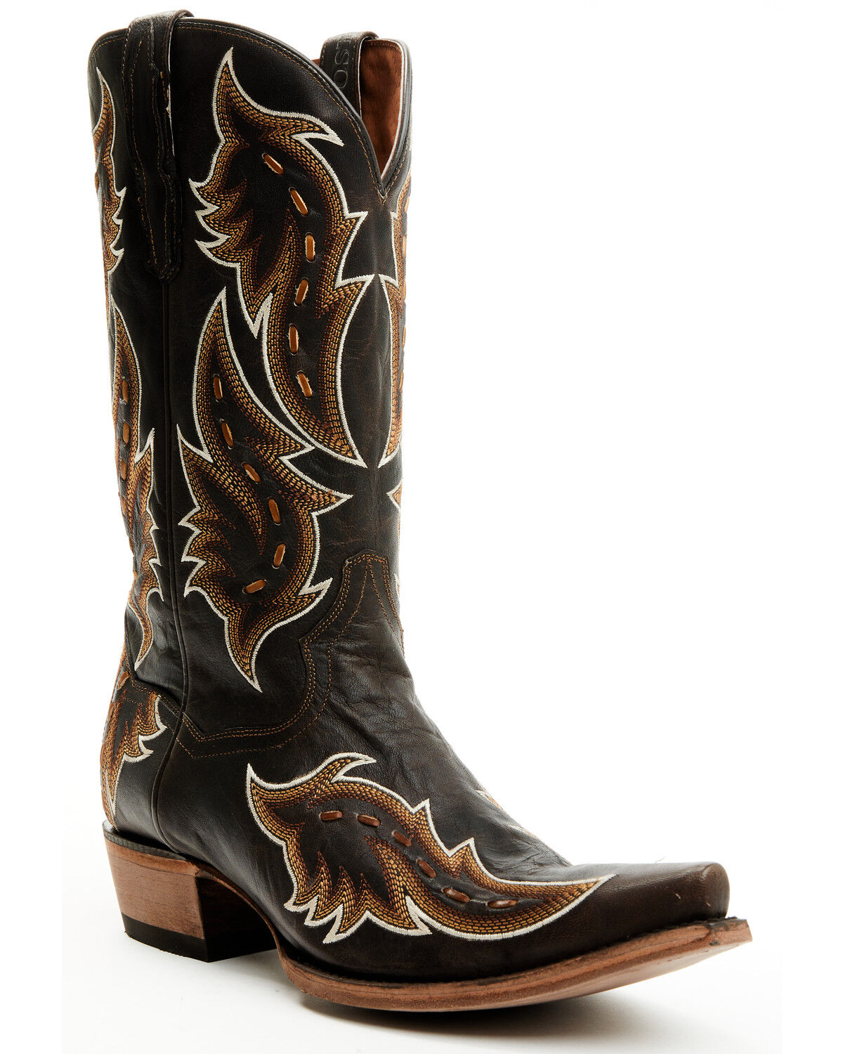 Dan Post Men's Racer Tall Western Boots - Snip Toe, Black, hi-res