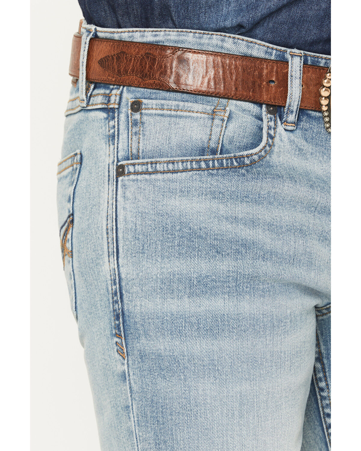 Image #2 - RANK 45&reg; Men's Rider-Flex Somerset Wash Ambush Slim Straight Performance Stretch Denim Jeans, Light Wash, hi-res