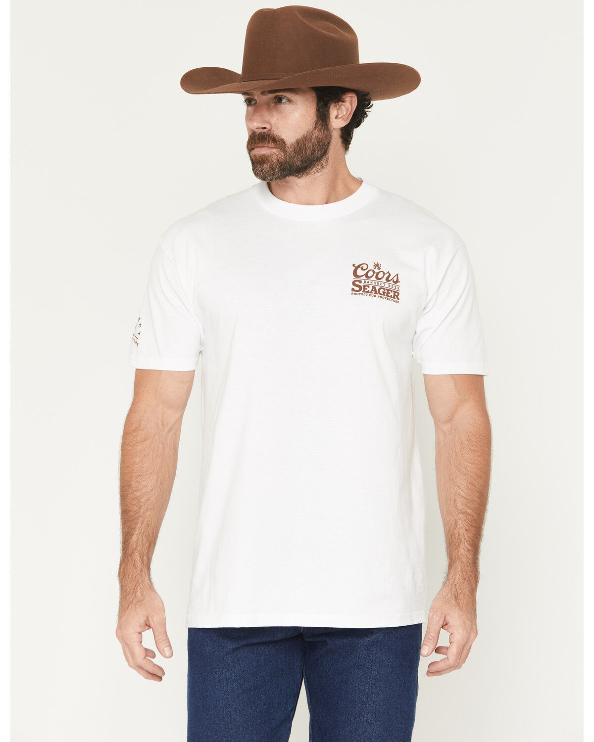 Image #2 - Seager X Coors Banquet Men's Hotshots Short Sleeve Graphic T-Shirt, White, hi-res