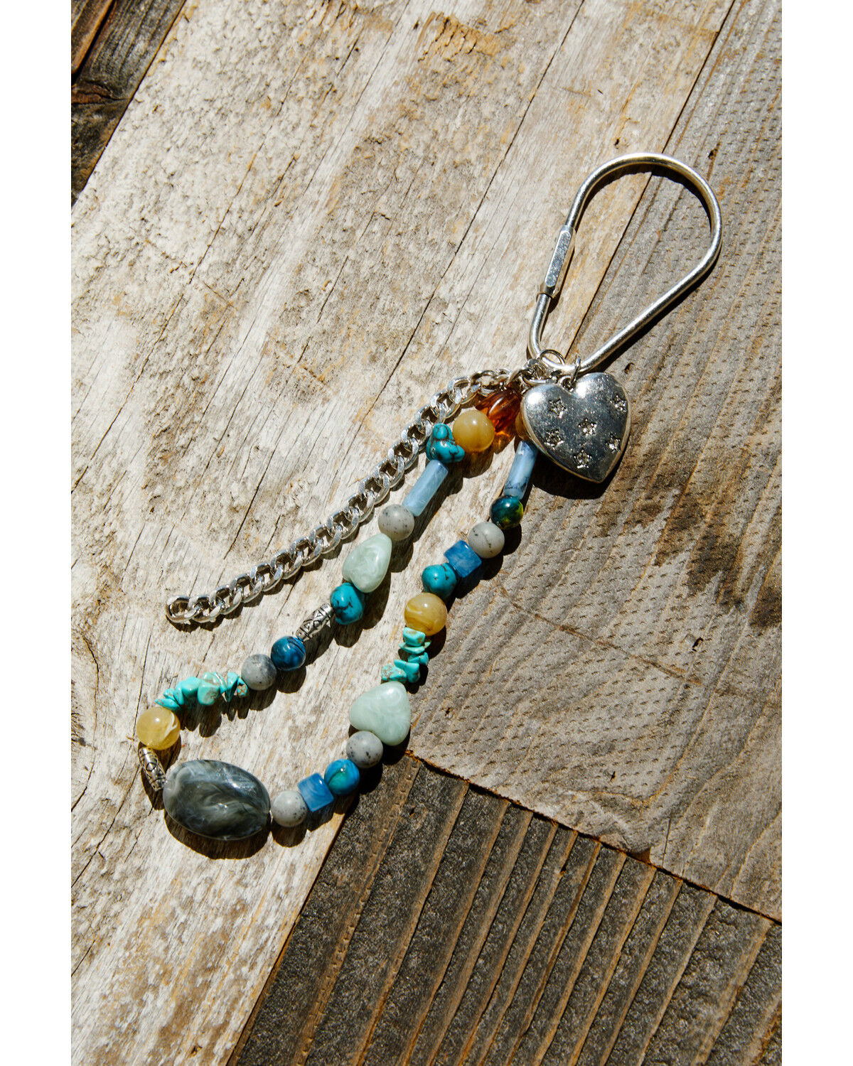 Image #2 - Shyanne Tonal Turquoise Heart Bag Charm, Turquoise, hi-res