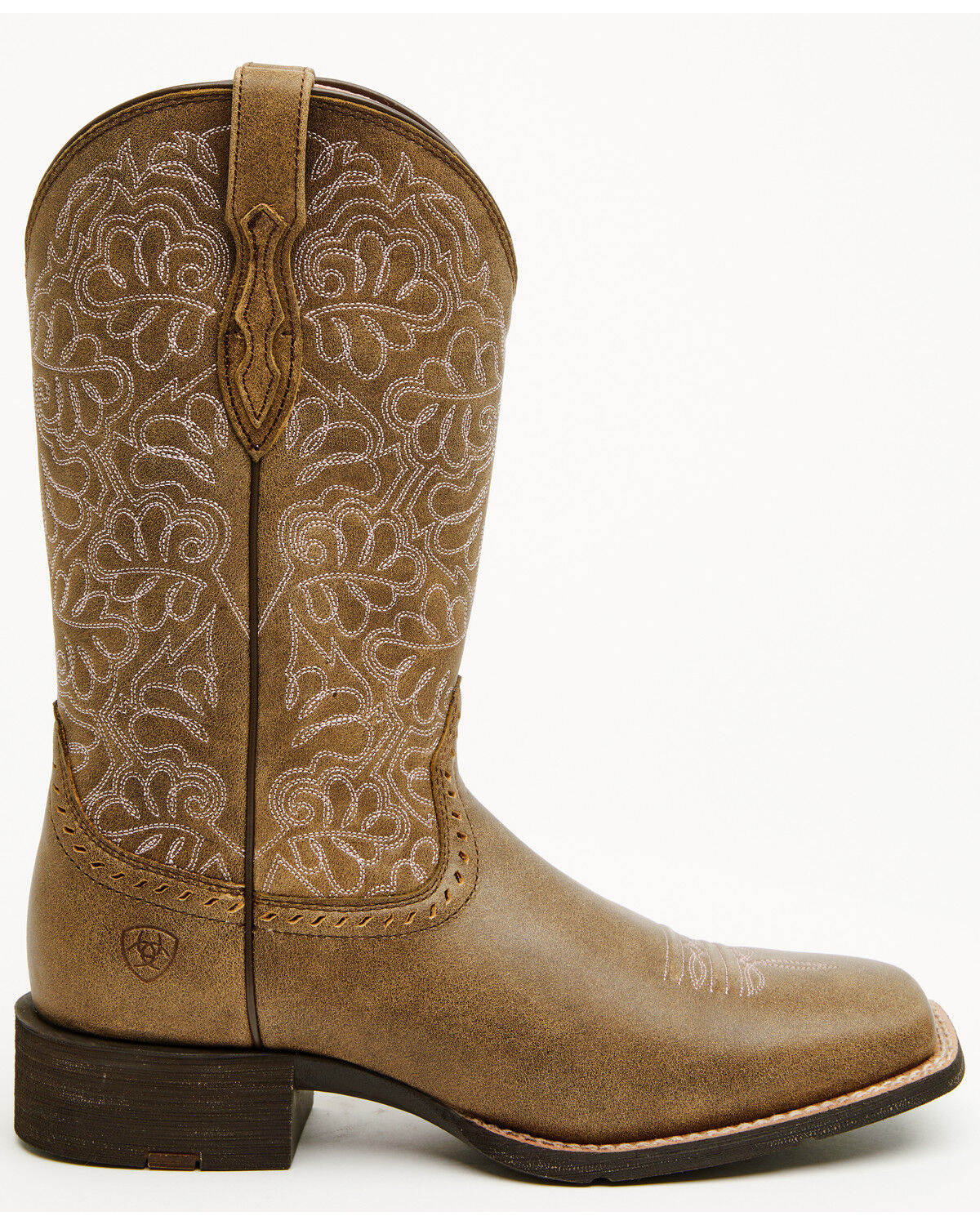 Image #2 - Ariat Women's Round Up Remuda Performance Western Boots - Broad Square Toe, Sand, hi-res