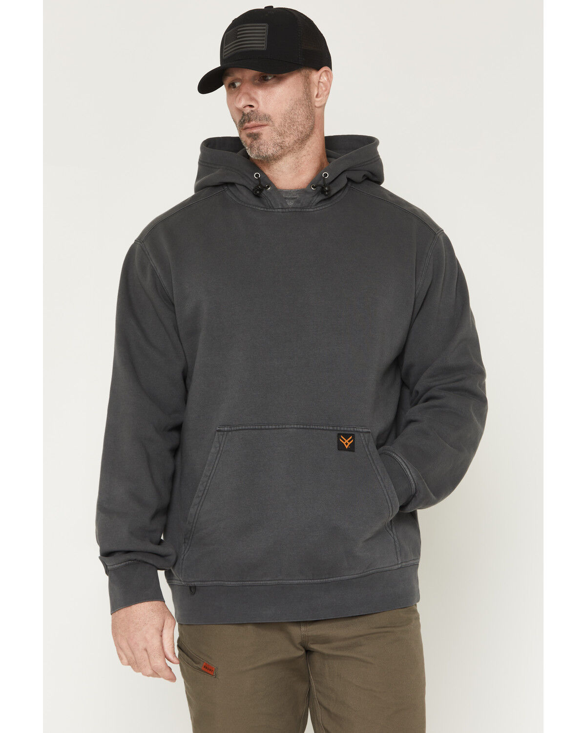 Image #2 - Hawx Men's Graphic Hooded Sweatshirt, Charcoal, hi-res