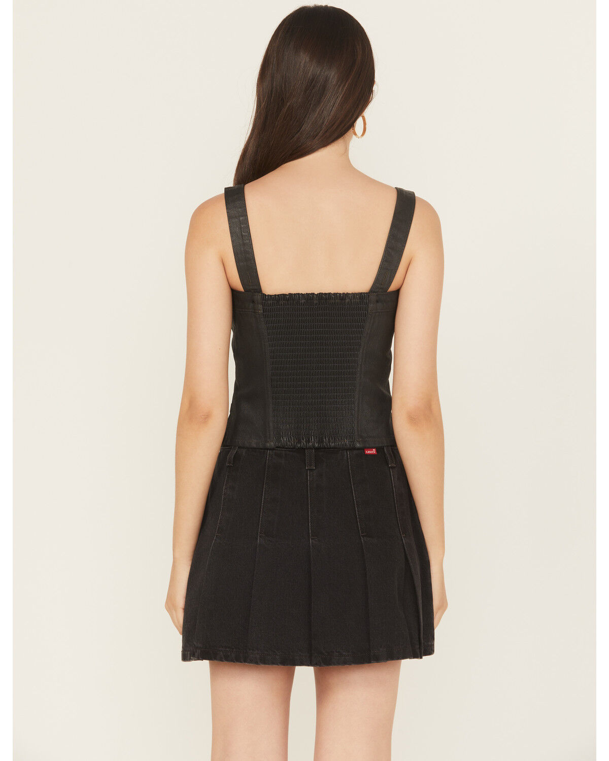 Image #4 - Levi's Women's Sculpted Prize Fight Sleeveless Denim Bustier Top, Black, hi-res