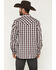 Image #4 - Moonshine Spirit&reg; Men's Tequila Sunrise Plaid Print Long Sleeve Snap Western Shirt, White, hi-res