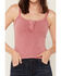 Image #3 - Wild Moss Women's Solid Rib Knit Tank Top, Mauve, hi-res