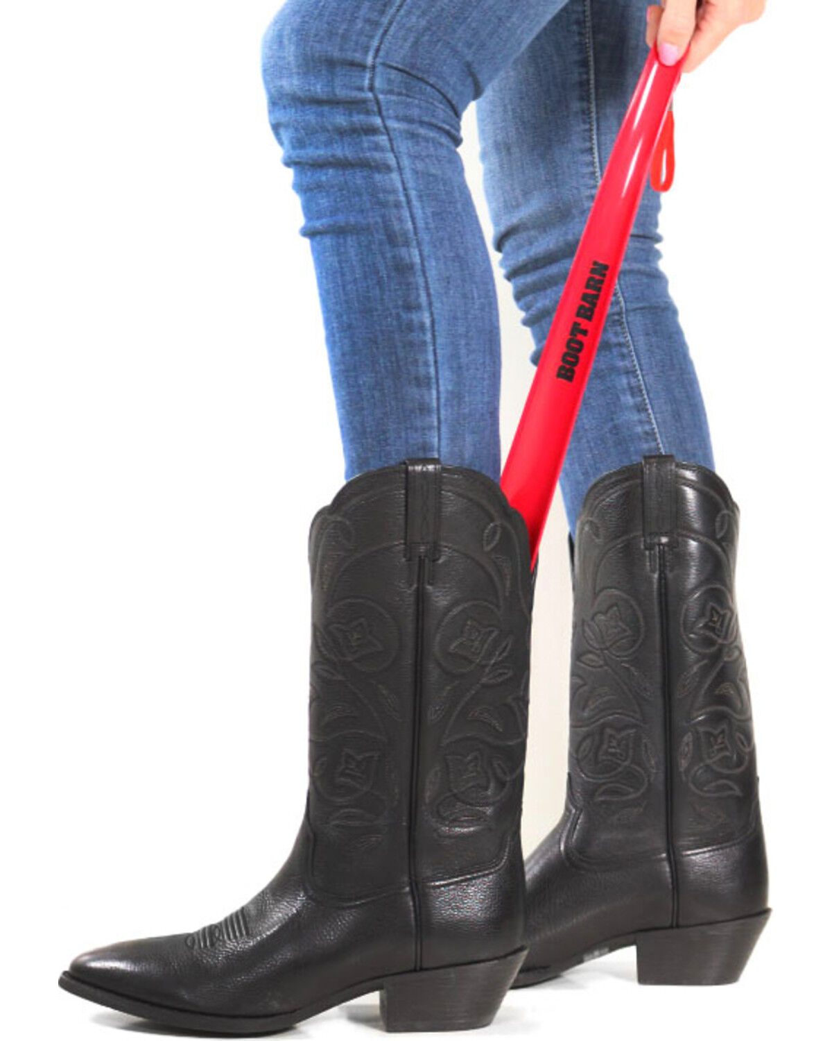 Image #1 - Boot Barn&reg; 18" Curved Boot Horn, Red, hi-res