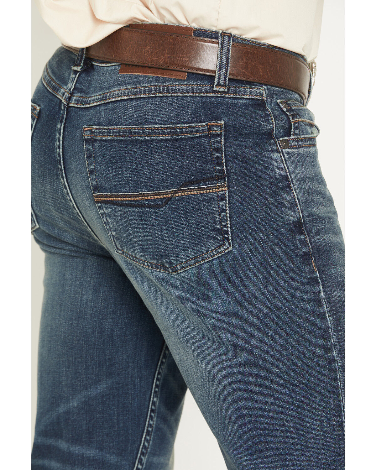Image #4 - RANK 45&reg; Men's Rider-Flex Brooks Wash Ambush Slim Straight Performance 2-Way Stretch Denim Jeans, Dark Wash, hi-res