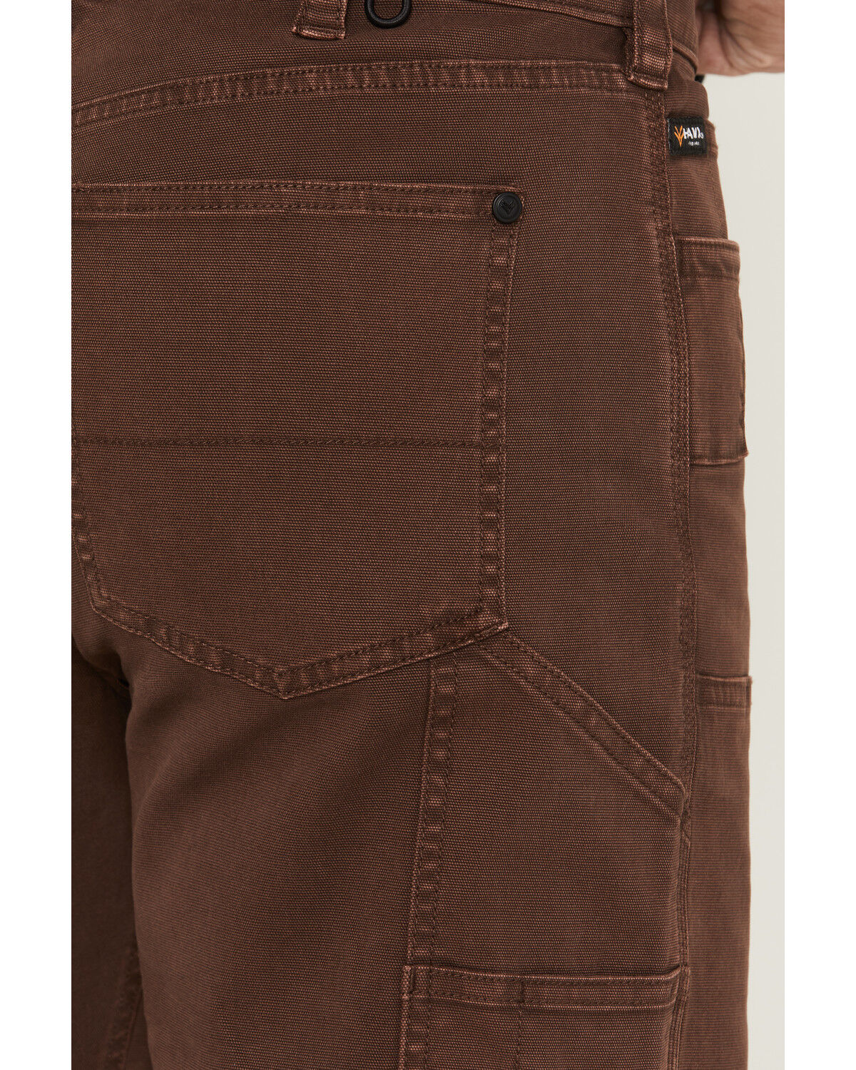 Image #4 - Hawx Men's Axel Duck Double Front Carpenter Stretch Work Pants, Brown, hi-res