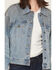 Image #3 - Shyanne Women's Gale Embellished Oversized Denim Jacket, Medium Wash, hi-res