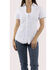 Image #1 - Scully Women's Embroidered Short Sleeve Button-Down Blouse, White, hi-res