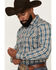 Image #2 - Cody James Men's Niagara Falls Plaid Print Long Sleeve Snap Western Shirt, Blue, hi-res