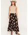 Image #1 - Cotton & Rye Women's Horse Print Button-Front High-Low Skirt, Black, hi-res
