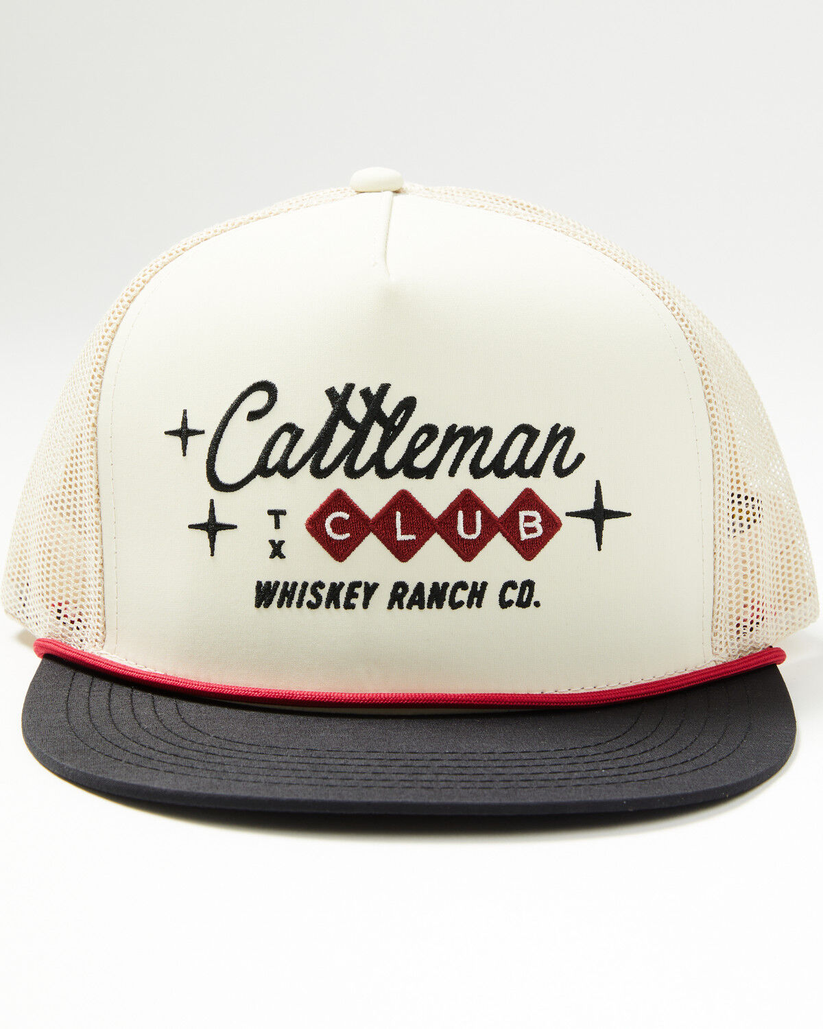 Image #2 - Whiskey Bent Men's The Vegas Cattleman Club Ball Cap, Cream/blue, hi-res