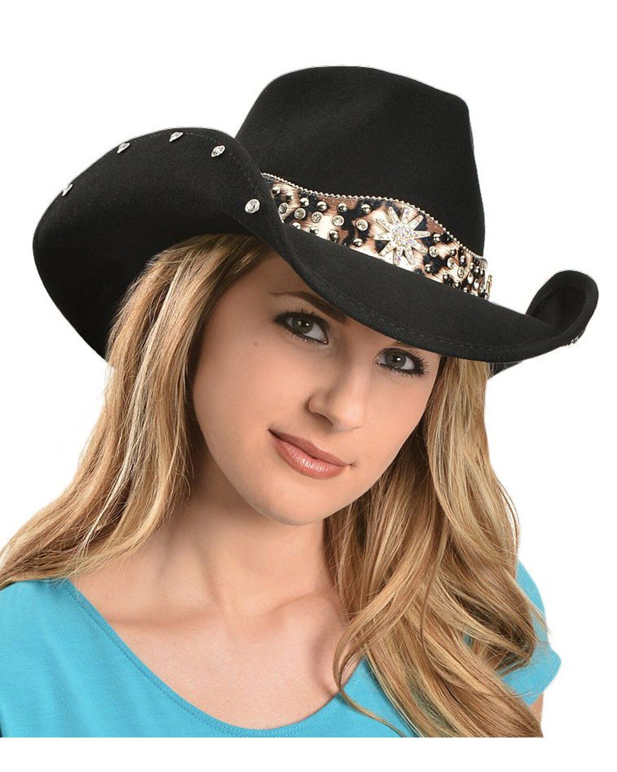Bullhide Euphoria Wool Cowgirl Hat, Black, hi-res
