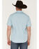 Image #4 - Moonshine Spirit&reg; Men's Gaucho Embroidered Short Sleeve Snap Western Shirt, Light Blue, hi-res