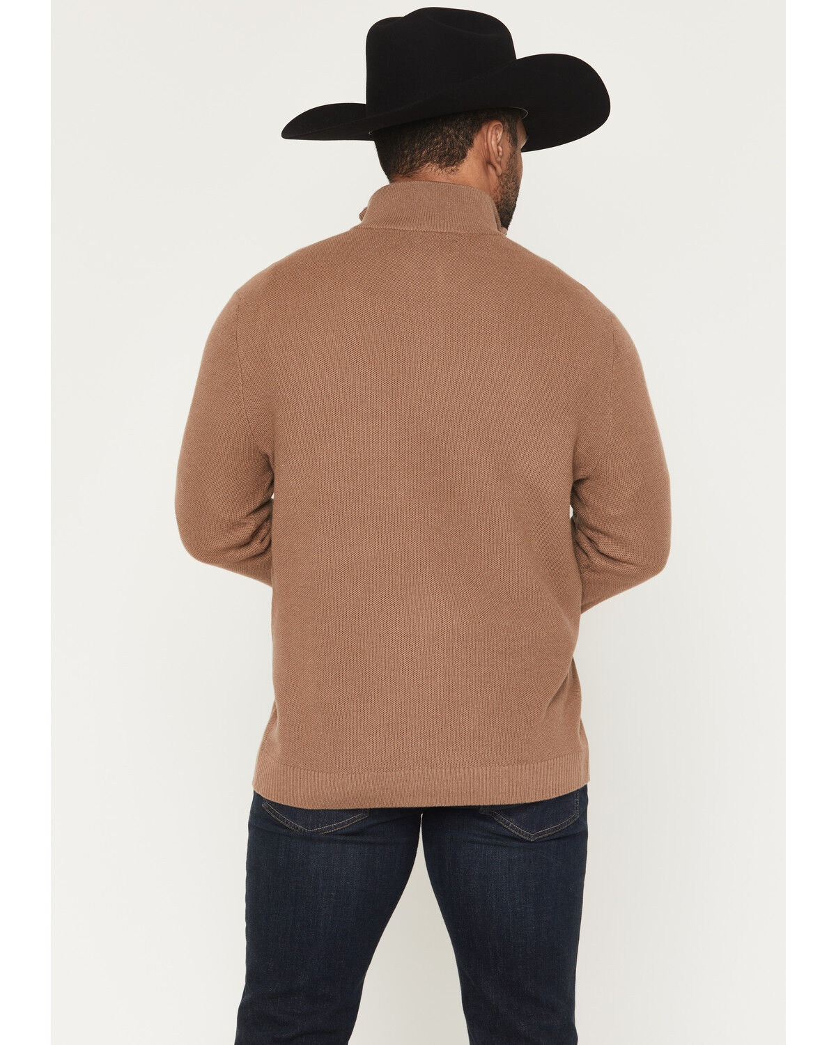 Image #4 - Cody James Black 1978&reg; Men's Parker Solid 1/4 Zip Pullover Sweater, Camel, hi-res