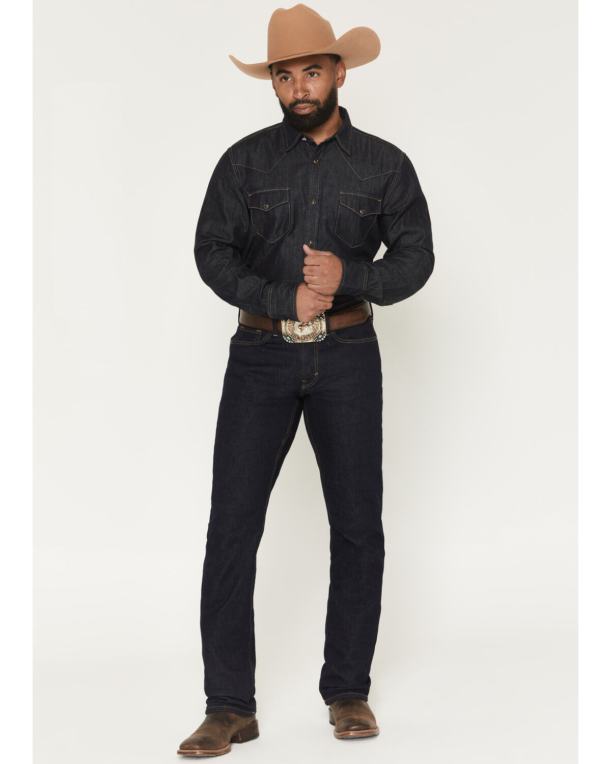 Cody James Black 1978&reg; Men's Rinse Wash Tyler Slim Straight Stretch Denim Jeans, Dark Wash, hi-res